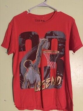 Air Jordan #23 Dunking Rare Double Graphic Shirt USA NBA
